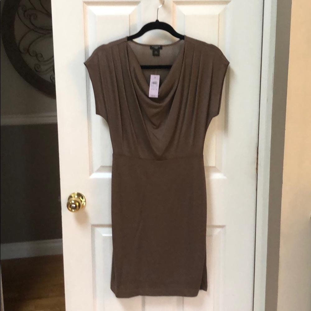 Ann Taylor brown metallic dress